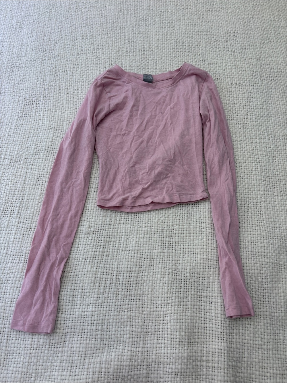 Tilly's light pink bodycon long sleeve top